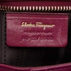 Pre Owned Salvatore Ferragamo Pink Leather Chain Clutch