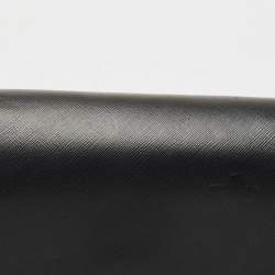 Salvatore Ferragamo Black Leather Gancini Flap Shoulder Bag