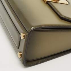 مملوكة مسبقًا Salvatore Ferragamo Olive Green Leather Medium Boxyz Top Handle Bag