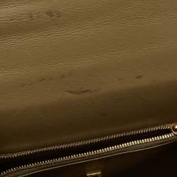 مملوكة مسبقًا Salvatore Ferragamo Olive Green Leather Medium Boxyz Top Handle Bag
