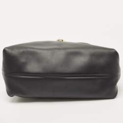Pre Owned Salvatore Ferragamo Black Leather Fanisa Hobo