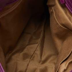 Pre Owned Salvatore Ferragamo Purple Leather Marisa Shoulder Bag