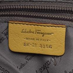 Pre Owned Salvatore Ferragamo Yellow Leather Hobo