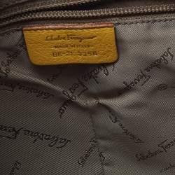 Pre Owned Salvatore Ferragamo Yellow Leather Hobo