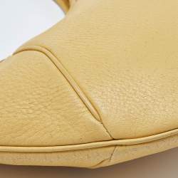 Pre Owned Salvatore Ferragamo Yellow Leather Hobo