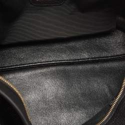 Pre Owned Salvatore Ferragamo Black Leather Gancini Zip Tote