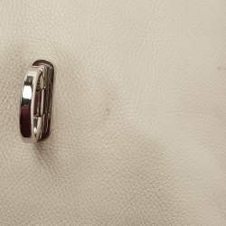 Salvatore Ferragamo Cream Leather Medium Sofia Top Handle Bag