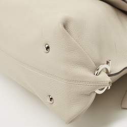 Salvatore Ferragamo Cream Leather Medium Sofia Top Handle Bag