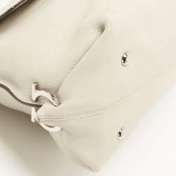 Salvatore Ferragamo Cream Leather Medium Sofia Top Handle Bag