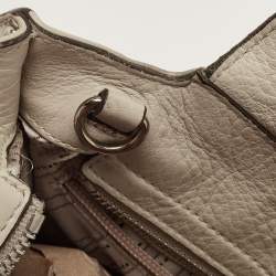 Salvatore Ferragamo Cream Leather Medium Sofia Top Handle Bag