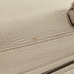 Salvatore Ferragamo Cream Leather Medium Sofia Top Handle Bag