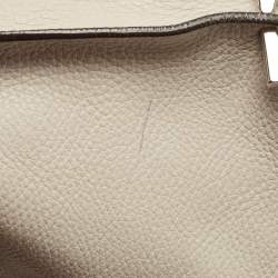 Salvatore Ferragamo Cream Leather Medium Sofia Top Handle Bag