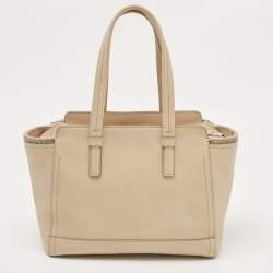 مملوكة مسبقًا Salvatore Ferragamo Beige Leather Verve Tote