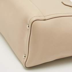 مملوكة مسبقًا Salvatore Ferragamo Beige Leather Verve Tote