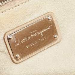 مملوكة مسبقًا Salvatore Ferragamo Beige Leather Verve Tote