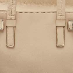 مملوكة مسبقًا Salvatore Ferragamo Beige Leather Verve Tote