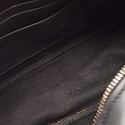 Pre Owned Salvatore Ferragamo Black Leather Double Gancio Crossbody Bag