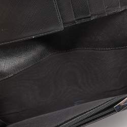 Salvatore Ferragamo Black Leather Gancini Bit Continental Wallet