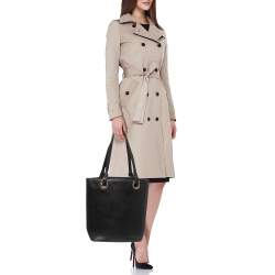 Pre Owned Salvatore Ferragamo Black Leather Tote