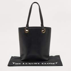 Pre Owned Salvatore Ferragamo Black Leather Tote