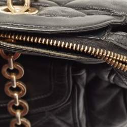 Pre Owned Salvatore Ferragamo Black Quilted Leather Bowler Bag
