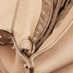 Pre Owned Salvatore Ferragamo Beige Leather Small Sofia Top Handle Bag