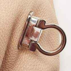 Pre Owned Salvatore Ferragamo Beige Leather Small Sofia Top Handle Bag