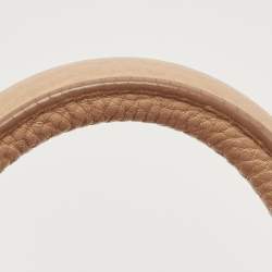 Pre Owned Salvatore Ferragamo Beige Leather Small Sofia Top Handle Bag