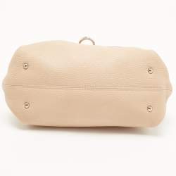 Pre Owned Salvatore Ferragamo Beige Leather Small Sofia Top Handle Bag