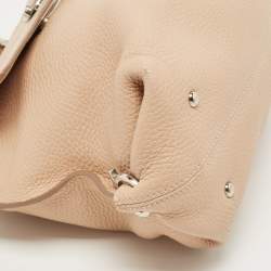 Pre Owned Salvatore Ferragamo Beige Leather Small Sofia Top Handle Bag