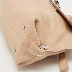 Pre Owned Salvatore Ferragamo Beige Leather Small Sofia Top Handle Bag