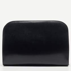 Pre Owned Salvatore Ferragamo Dark Blue Leather Chain Bag