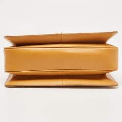 Salvatore Ferragamo Mustard Leather Kelly Top Handle Bag