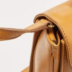 Salvatore Ferragamo Mustard Leather Kelly Top Handle Bag