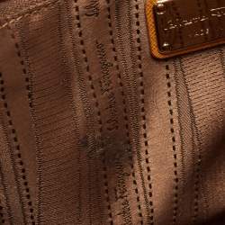 Salvatore Ferragamo Mustard Leather Kelly Top Handle Bag