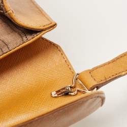 Salvatore Ferragamo Mustard Leather Kelly Top Handle Bag