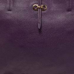 Pre Owned حقيبة يد توتس سالفاتوري فيراغامو جلد بنفسجي