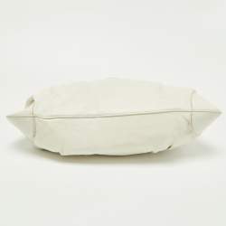 Pre Owned Salvatore Ferragamo White Leather Marisa Hobo