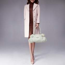 Pre Owned Salvatore Ferragamo White Leather Marisa Hobo