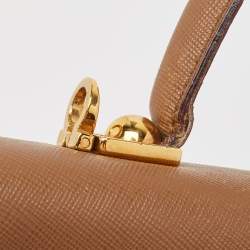 Pre Owned حقيبة سالفاتوري فيراغامو يد علوية كيلي جلد بيج