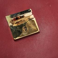 مملوكة مسبقًا Salvatore Ferragamo Red Leather Gancio Lock Top Handle Bag