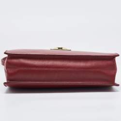 مملوكة مسبقًا Salvatore Ferragamo Red Leather Gancio Lock Top Handle Bag