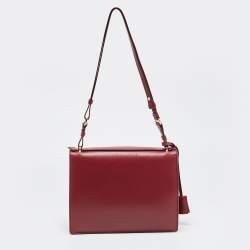 مملوكة مسبقًا Salvatore Ferragamo Red Leather Gancio Lock Top Handle Bag