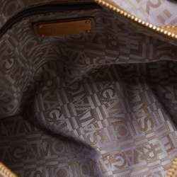 Pre Owned Salvatore Ferragamo Gold Leather Satchel