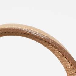 Pre Owned Salvatore Ferragamo Gold Leather Satchel