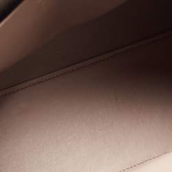 Pre Owned Salvatore Ferragamo Dark Beige Gancini Flap Top Handle Bag