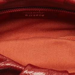 Pre Owned Salvatore Ferragamo Brown Leather Chain Pochette