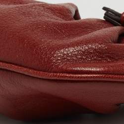 Pre Owned Salvatore Ferragamo Brown Leather Chain Pochette