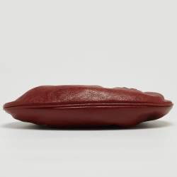 Pre Owned Salvatore Ferragamo Brown Leather Chain Pochette