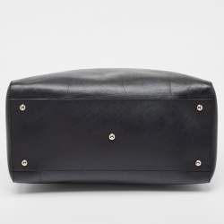 Pre Owned Salvatore Ferragamo Black Leather Large Beky Tote